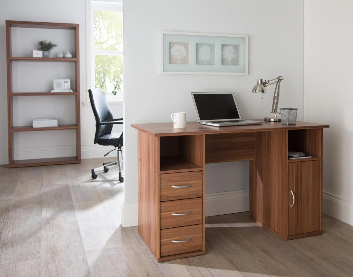 Maryland Home Office Desk - Beech, Walnut or White Option